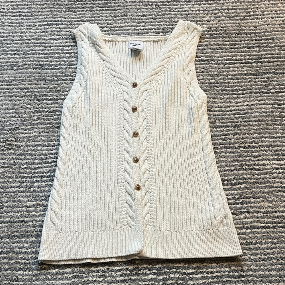 Song of Style Ivory Ribbed Knit Tank